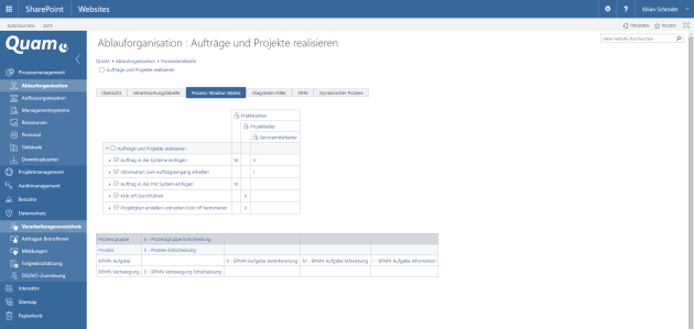 Prozess-Struktur-Matrix
