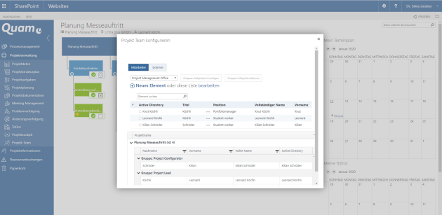 Projektteam zusammenstellen