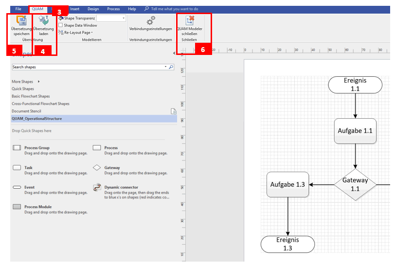 Übersetzen von Zeichnungen in Visio