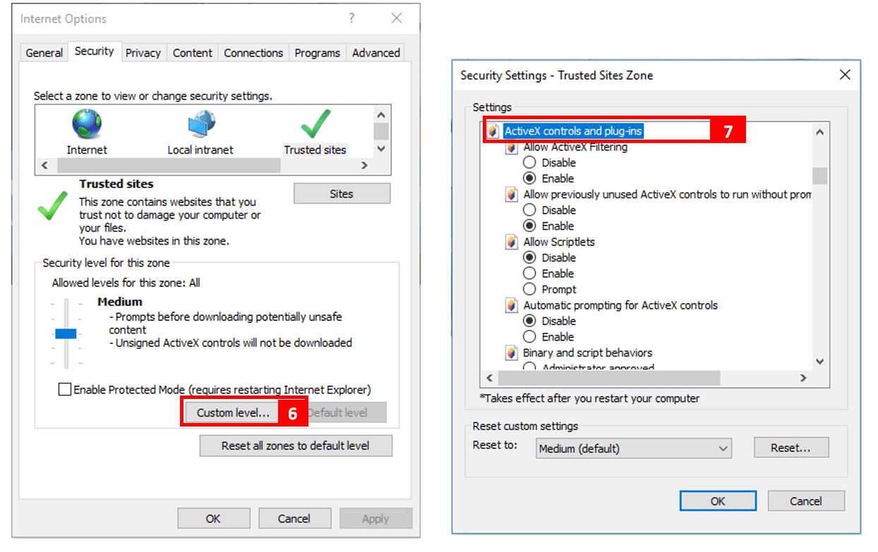 Quam 5.3 Browsereinstellungen Stufe Anpassen