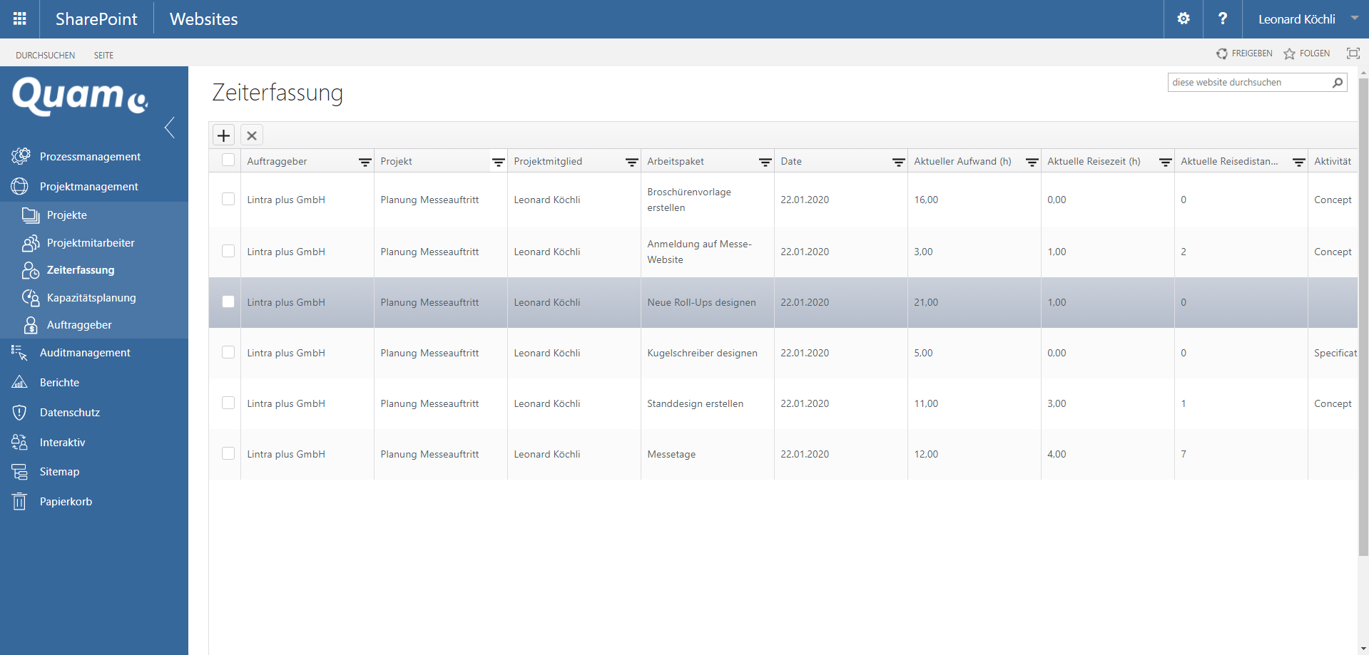 Projektzeiterfassung mit unserer Multiprojektmanagement Software