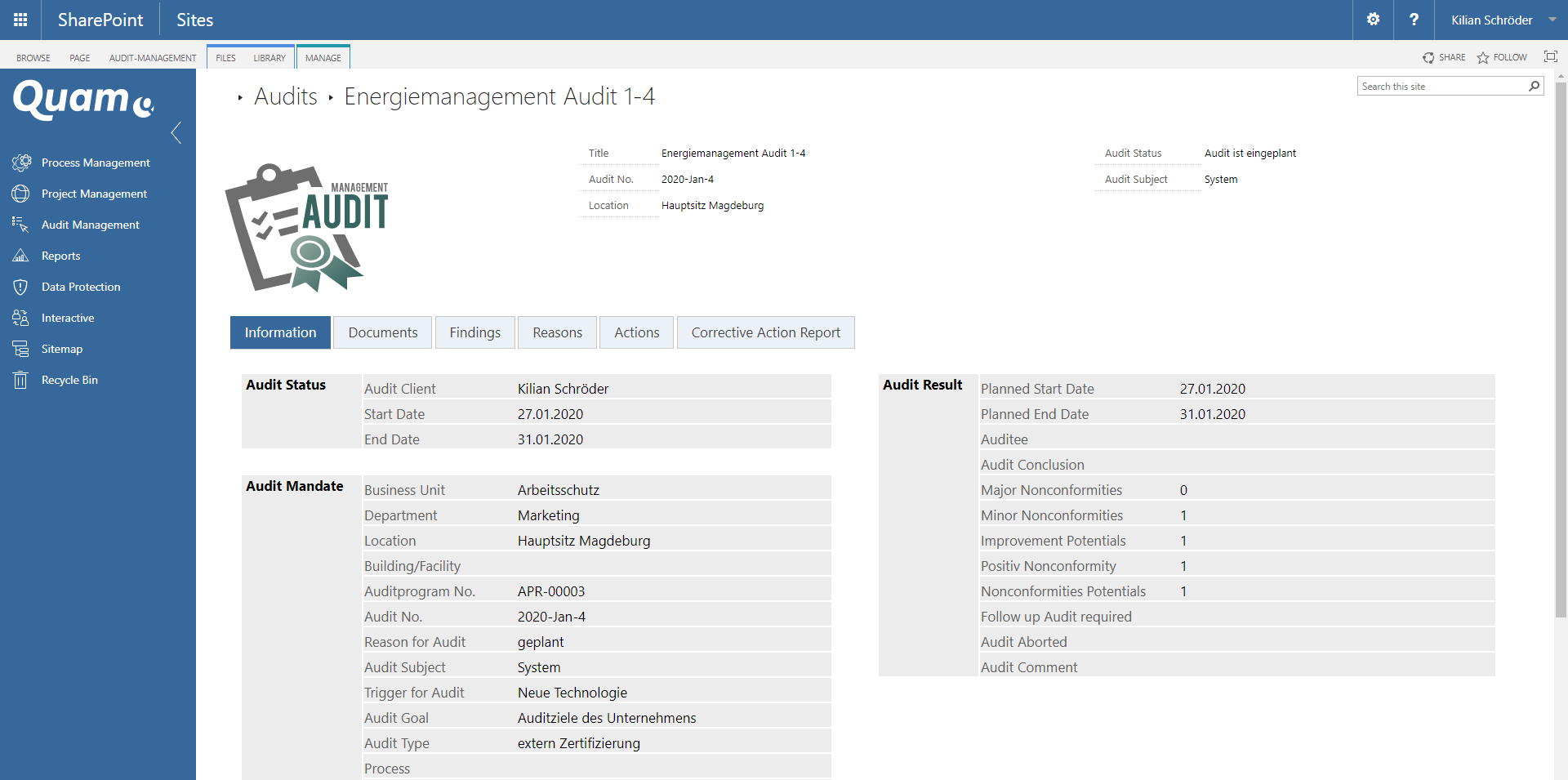 Auditverwaltung