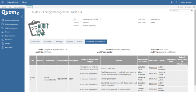 Audit Detail View